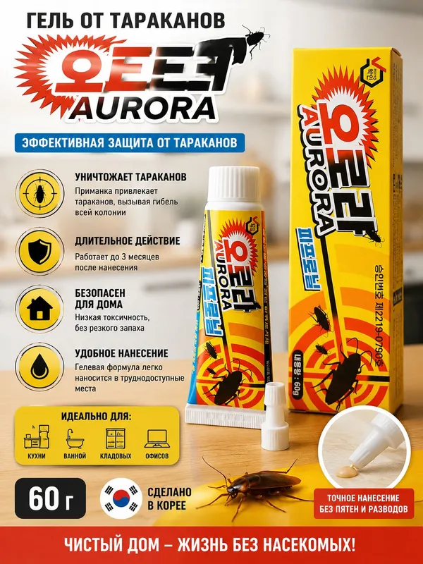 Tarakanlarga qarshi koreys geli 60 g 1 Tarakanlarga qarshi koreys geli 60 g 1