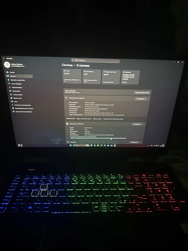 Laptop HP OMEN intel(R) Core(TM) i7-10750 CPU2.60GHz — фото 1