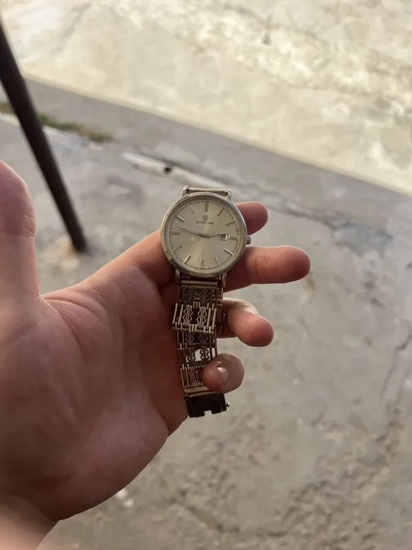 Винтажные серебряные часы Silver Time полностью 925 проба — фото 1