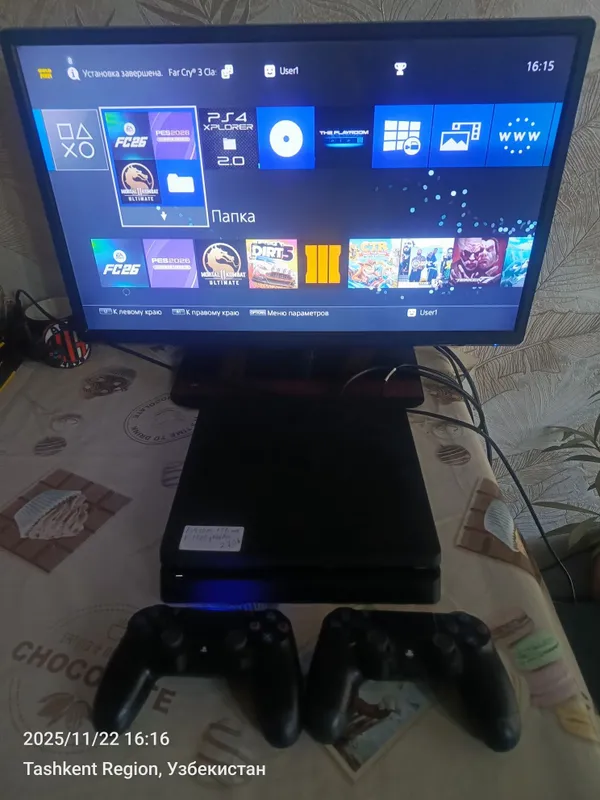 Ps4 slim 1TB goldhen proshivka qilingan+39 ta oʻyin +garantiya