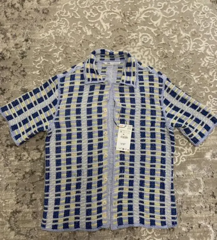 Вязанная рубашка zara — фото 2