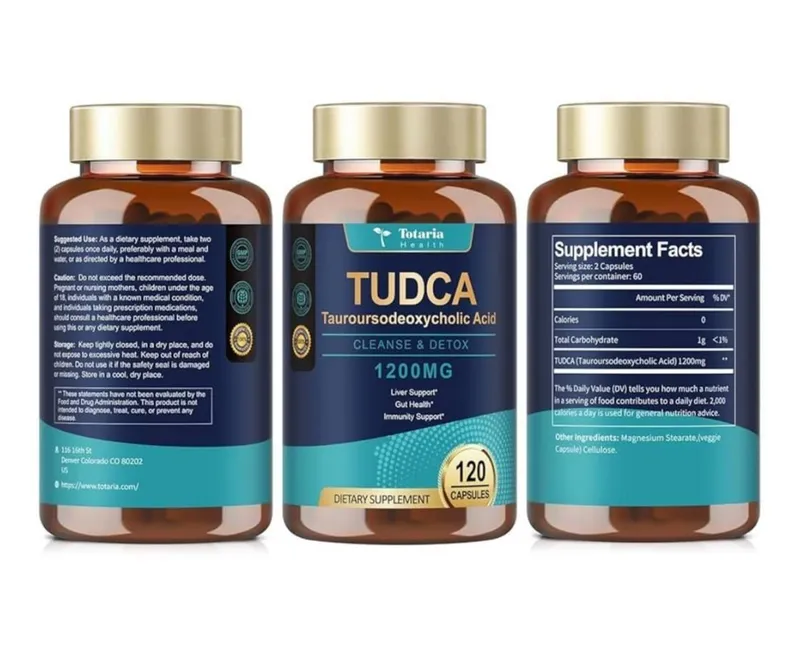 Tudka 1200 mg, 120 kapsula, tudca, тудка, sifatli brend — фото 2