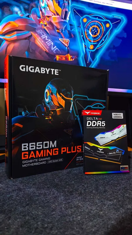 Новый Комплект Asus Prime RTX5060Ti 8G+Gigabyte B650+TeamGroup 2x8GBD5 — фото 2