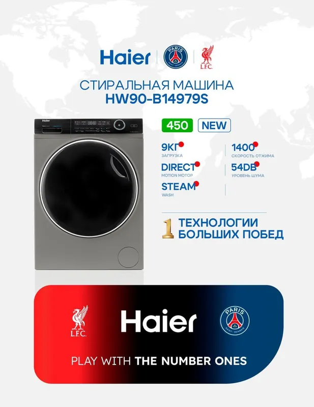 Стиральная машинка Haier 6-12 кг — фото 3