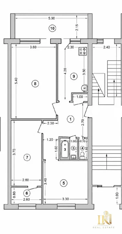3 xonali kvartira sotiladi, 70 m², 1/4, taʼmirsiz (Elbek massivi, Mirobod tumani)