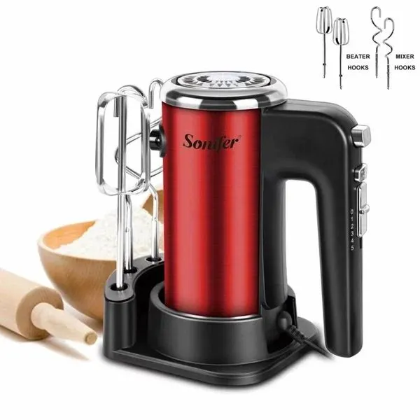 Миксер ручной Sonifer SF-7025, 400W, 5 скоростей, турборежим Миксер ручной Sonifer SF-7025, 400W, 5 скоростей, турборежим