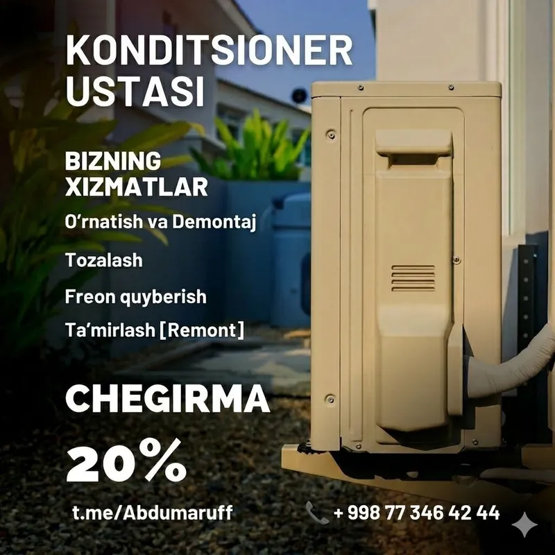 kondisoner ustalar hamyonbop narxlar — фото 1