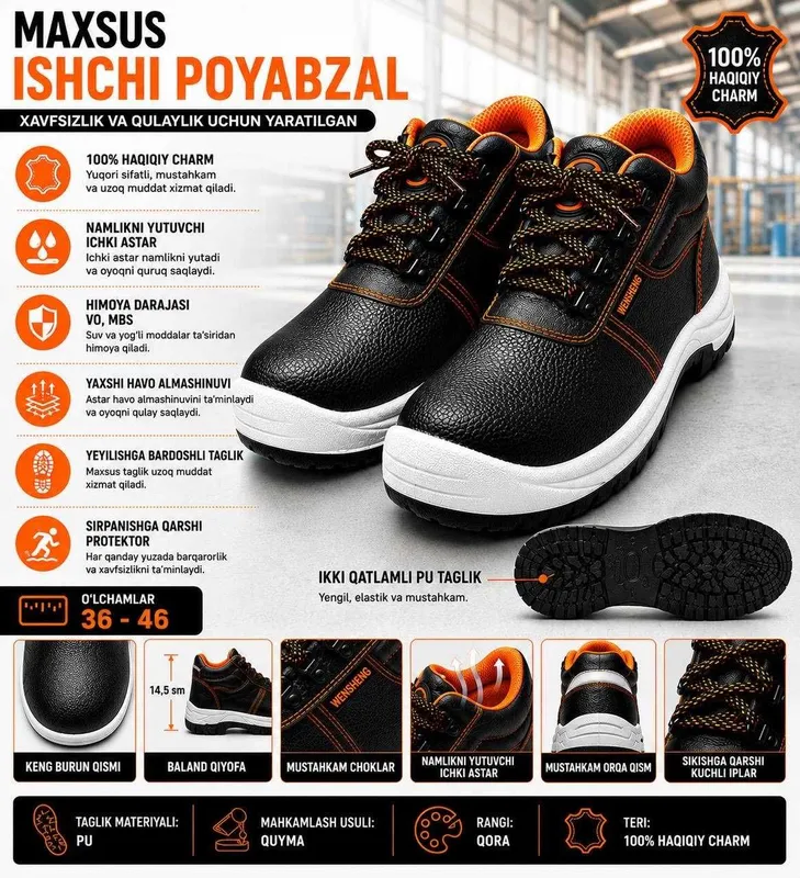 Maxsus oyoq kiyim Спец обувь Special Footwear Tmirli oyoq kiyim