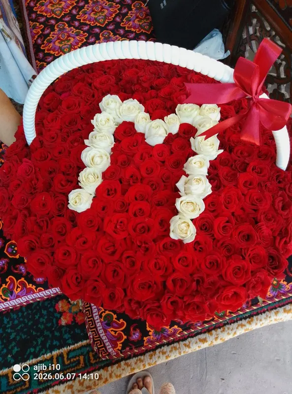 Gul 500ta atirgul savatda chiroyli