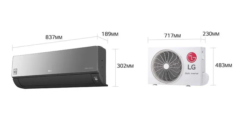 Кондиционер LG 18 ARTCOOL Mirror Dual Inverter до 54м2 умный дом ThinQ — фото 2