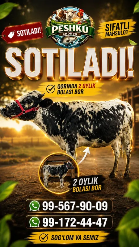 Yosh va buqaga qoyishga tayyor g'unojinlar sotiladi 3 Yosh va buqaga qoyishga tayyor g'unojinlar sotiladi 3