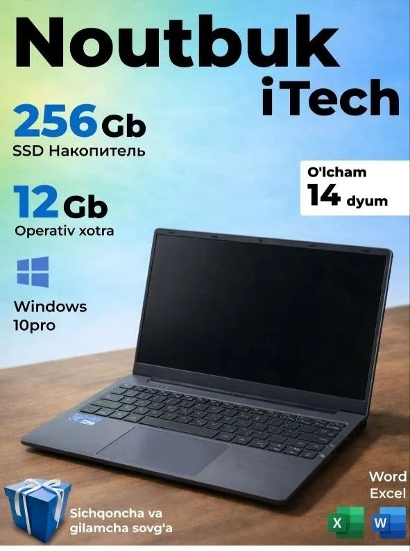 Notebook ITECh 256Gb SSD НАКОПИТЕЛЬ. 12GB HOTIRA
