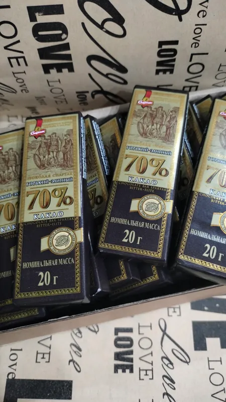 Spartak achchiq shokolad 70% kakao 2