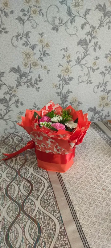 Sovundan yasalgan shirin iforli buket 3 Sovundan yasalgan shirin iforli buket 3