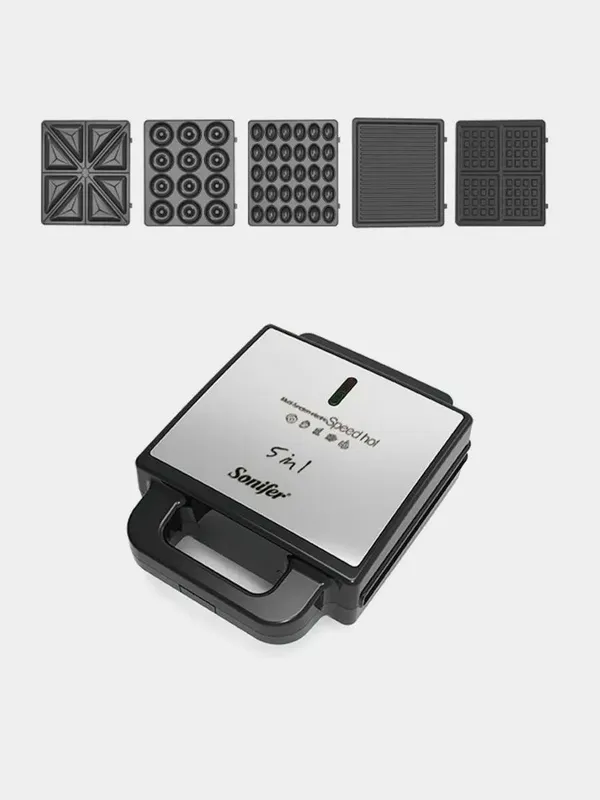 Sonifer SF-6143 вафельница 5в1, большие панели 1 Sonifer SF-6143 вафельница 5в1, большие панели 1