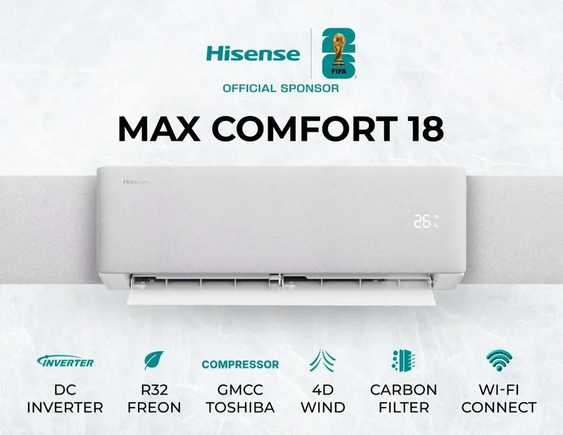 Кондиционер Hisense Max Comfort DC Inverter 18 — мощная инверторная сп 1