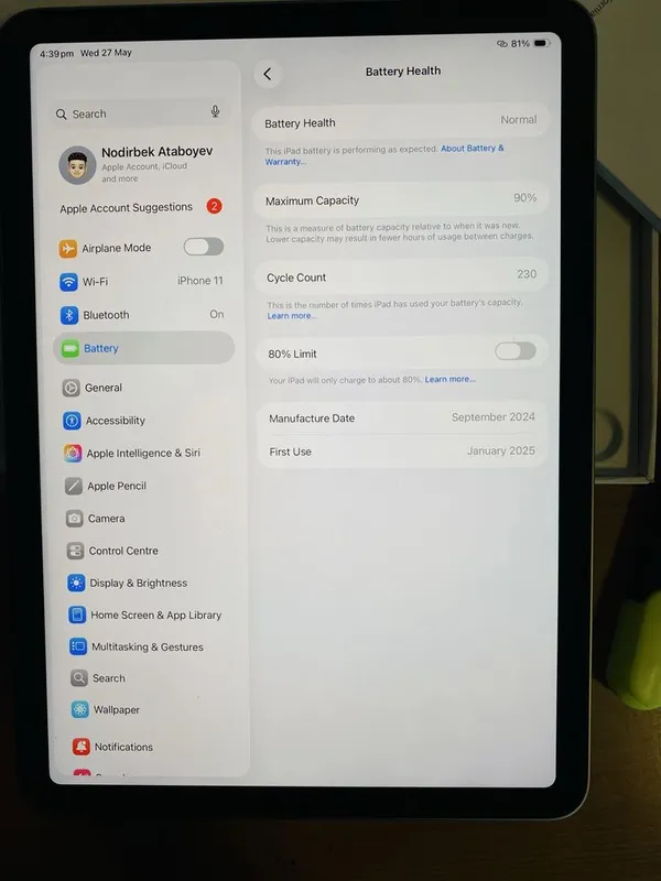 Ipad Air 11-inch M2 chip 128 GB LL/A — фото 6