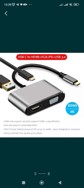 Скидка! Доставка! Type c hub hdmi ,lan,usb ,card rieder — фото 3