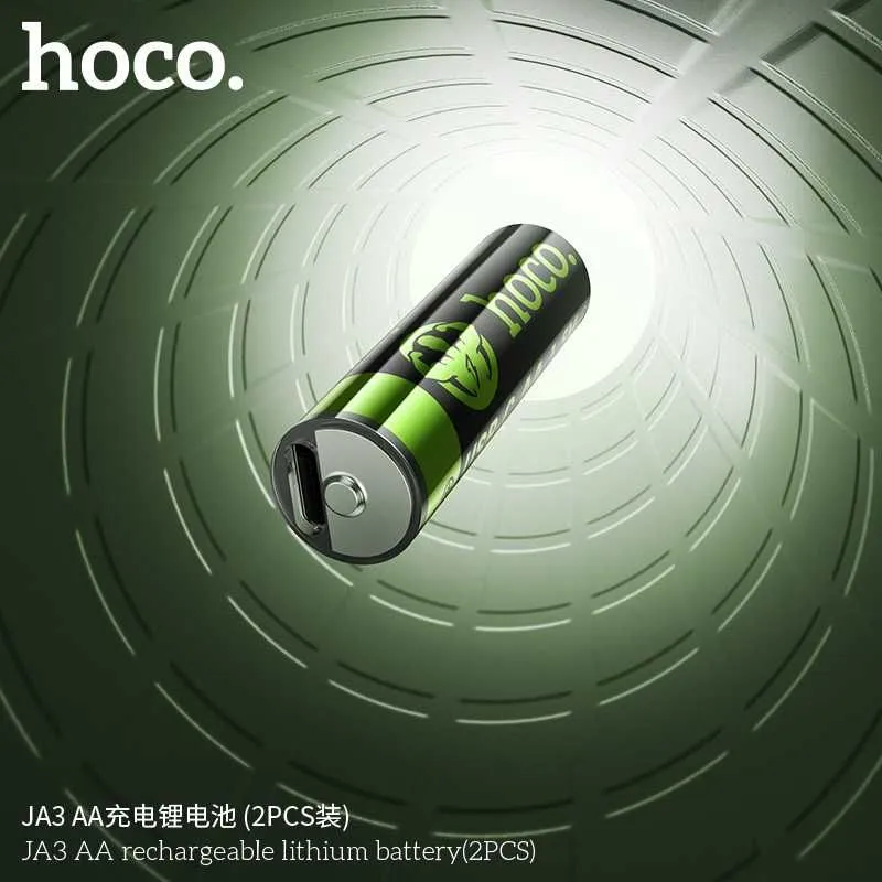 Hoco JA3 JA4 перезаряжаемые литиевые AA-батарейки Rechargeable Battery — фото 3