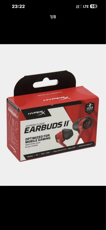 HyperX Cloud Earbuds II – gaming naushnik (original, zo’r holat) 1