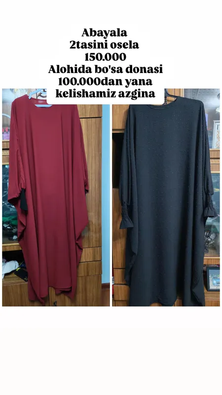 abaya sotiladi 1-2marta kiyilgan