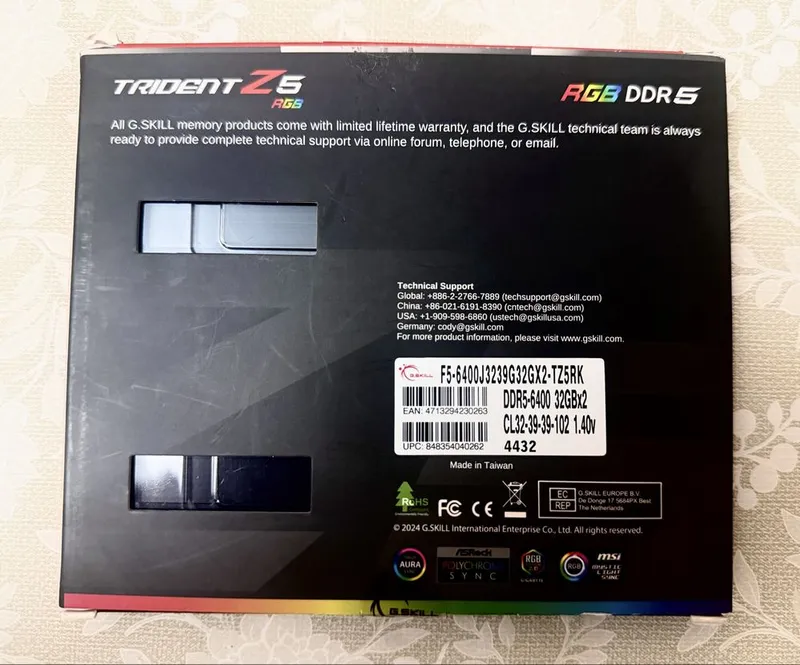 G.Skill Trident Z5 RGB DDR5 64GB (2x32) 6400 [BOX] 4