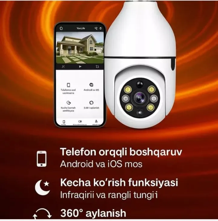 Uy va ofis uchun har tomonlama himoya qilish uchun iCSee IP K — фото 2