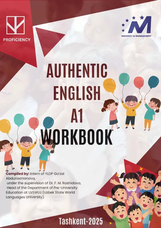 Authentic English A1 Workbook Ingliz tili o‘quv qo‘llanmasi