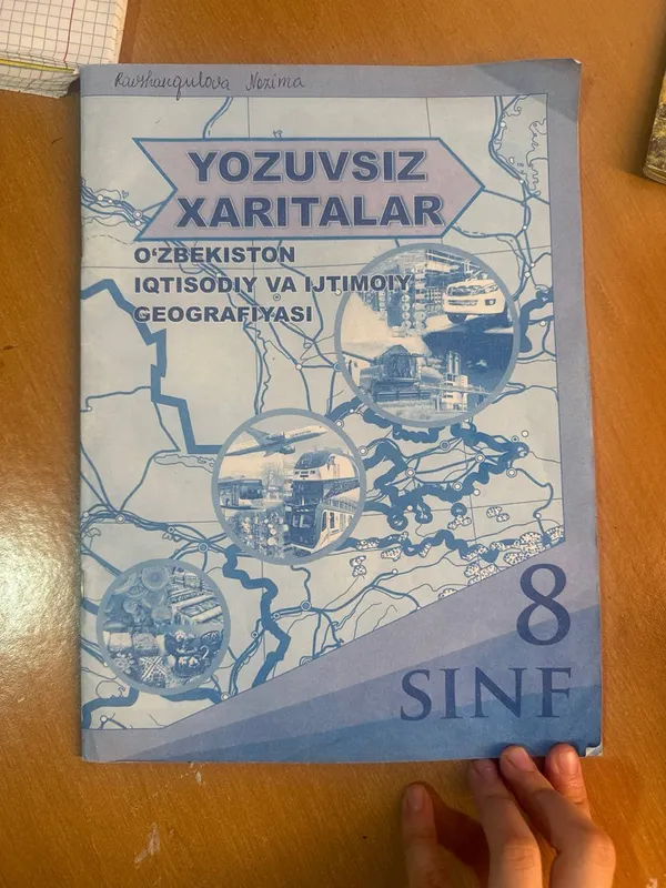 8-sinf Geografiya atlas va yozuvsiz xarita — фото 3