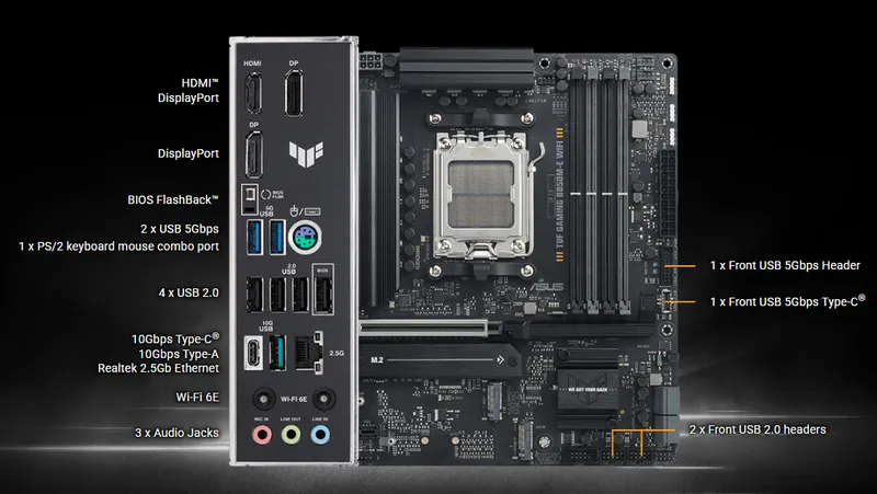 Материнская плата ASUS TUF GAMING B850M-E WIFI — фото 5