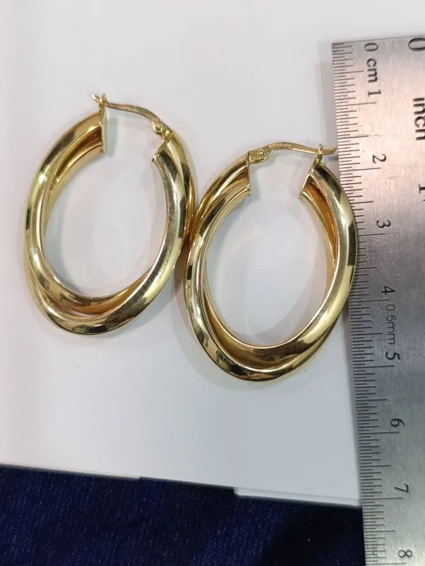 Золотые серьги, Турецкая изделия,Проба 585, вес 4,75