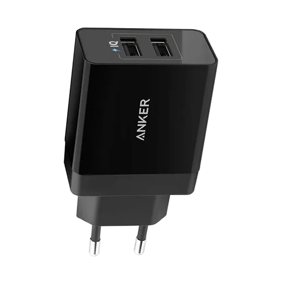 ЗУ Anker PowerPort 2 USB 24W Black 1 ЗУ Anker PowerPort 2 USB 24W Black 1