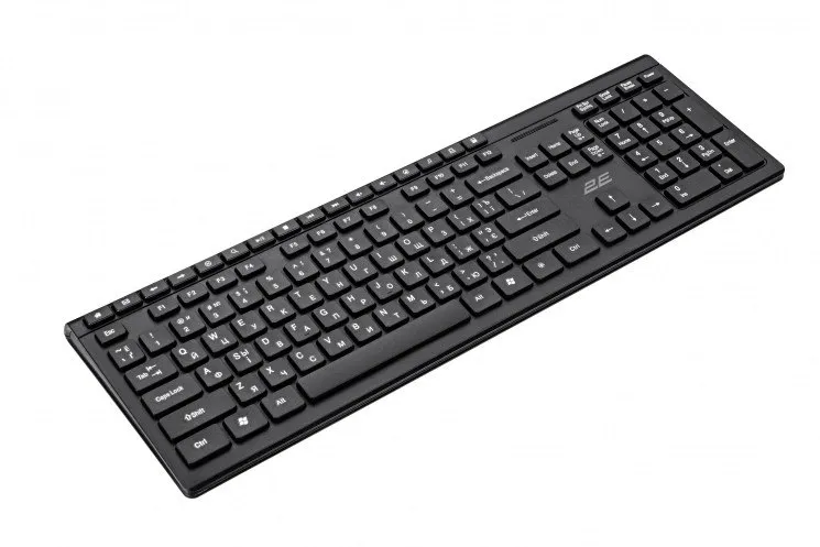 Клавиатура беспроводная 2E Keyboard KS210 Slim WL Black — фото 1