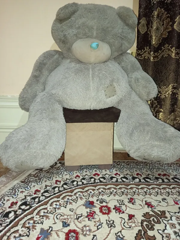Teddy ayiq 1,5 metrli usti azgina chang bob qogan