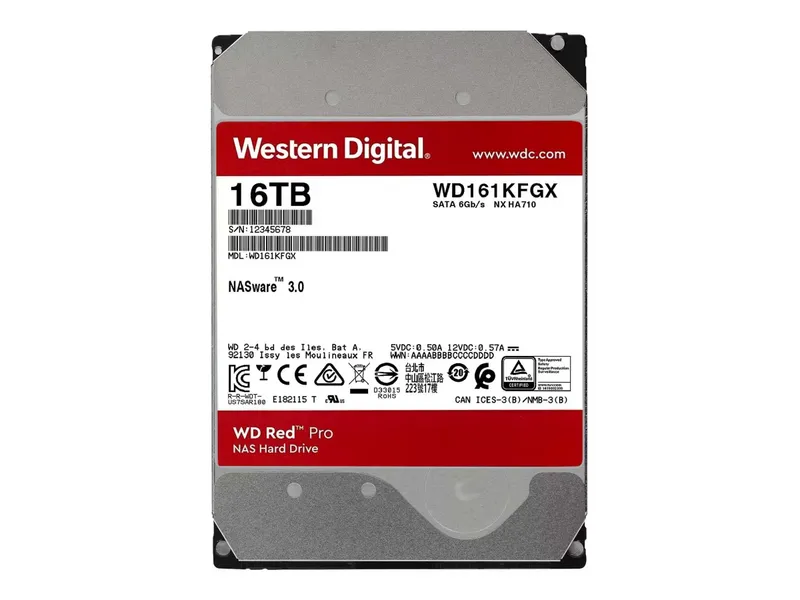 | Жесткий диск HDD 16TB WD Red PRO WD161KFGX, 512Mb, SATA III 7200 rpm | Жесткий диск HDD 16TB WD Red PRO WD161KFGX, 512Mb, SATA III 7200 rpm