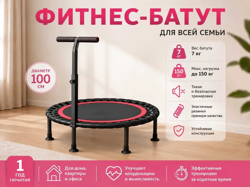 Рамочный спортивный батут, для фитнеса и прыжков 1 Рамочный спортивный батут, для фитнеса и прыжков 1
