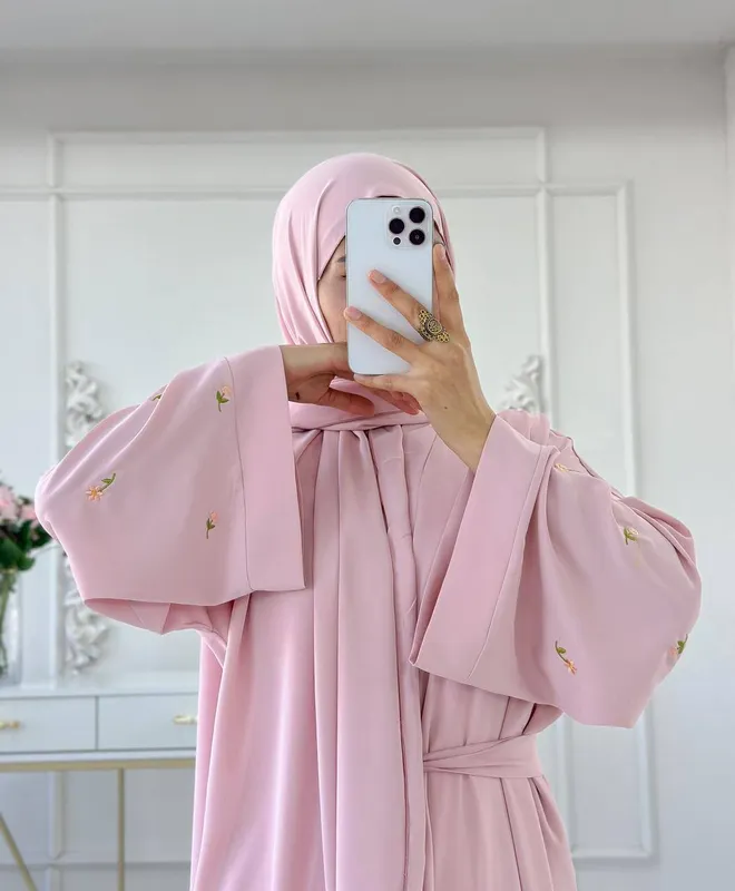 Abaya+baza ko’ylak+sharf+belbog’