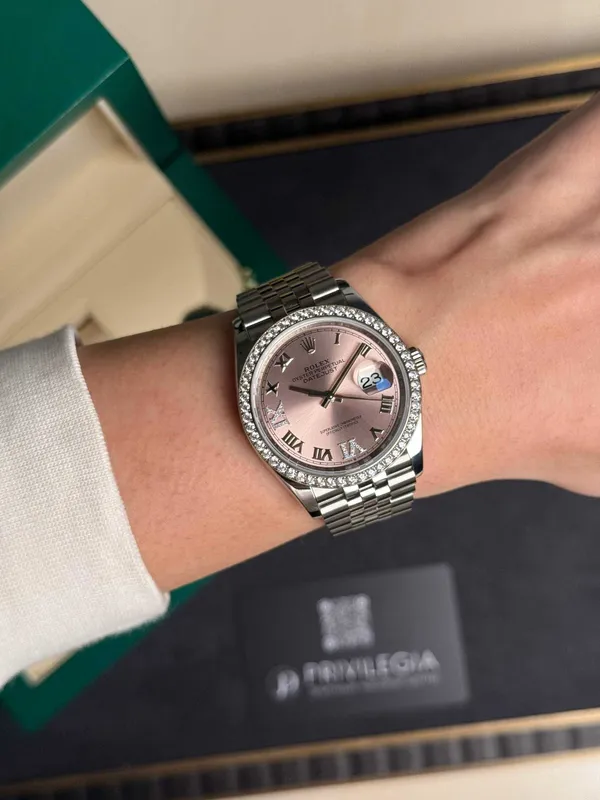 Rolex Datejust 36mm Steel and White Gold 126284rbr роз — фото 1