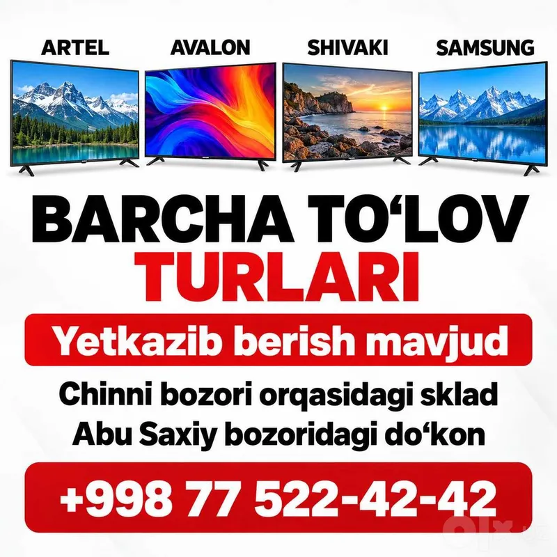 Televizorlar Artel, Avalon, Shivaki, Samsung — kafolatli 1 Televizorlar Artel, Avalon, Shivaki, Samsung — kafolatli 1