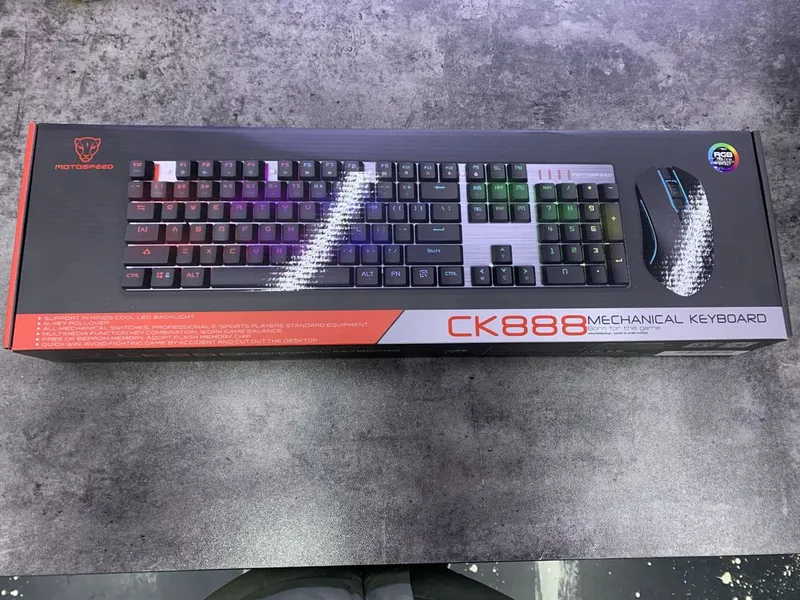 Gamerlar va ofis ishlari uchun CK888 Motospeed klaviatura va mishka Gamerlar va ofis ishlari uchun CK888 Motospeed klaviatura va mishka