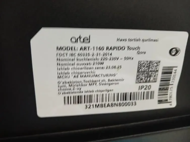 Vitechka Artel art-1160rapido sotiladi yangi — фото 2