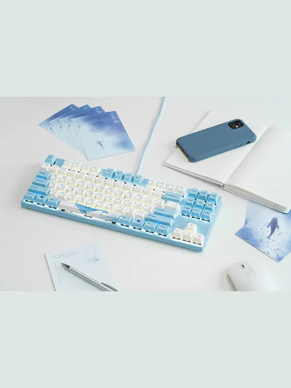 Механическая клавиатура Varmilo "Sea Melody" VEM87 (USB), переключатели Varmilo EC Sakura V2 — фото 6
