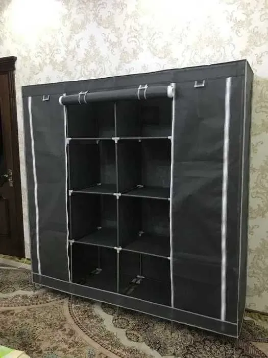 Большой тканевый шкаф для одежды 170×170, Гардироб-шкаф тканевый 3 Большой тканевый шкаф для одежды 170×170, Гардироб-шкаф тканевый 3