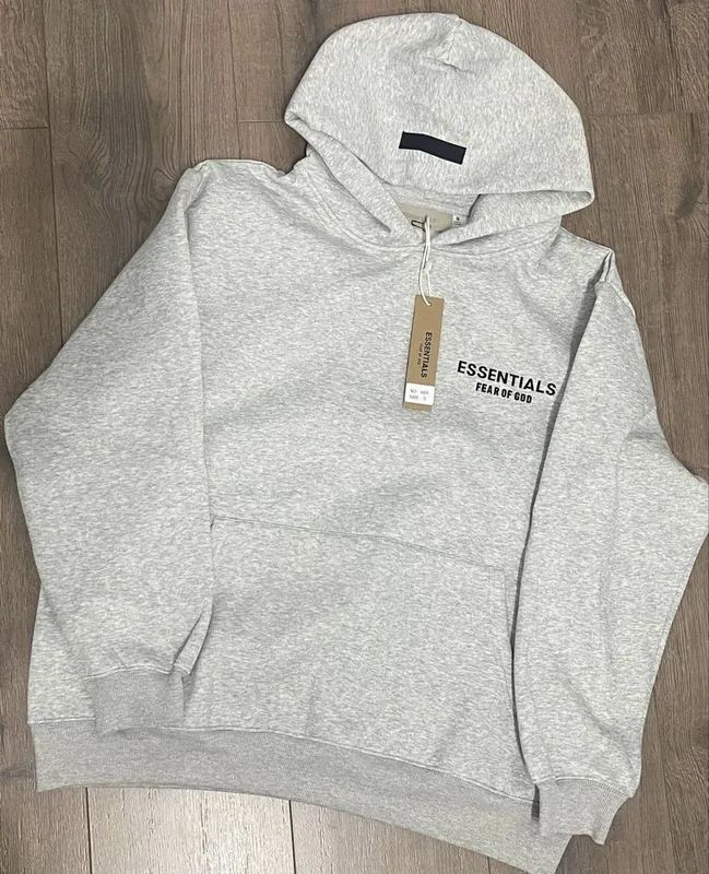 Худи ESSENTIALS серое / Oversize / Премиум качество