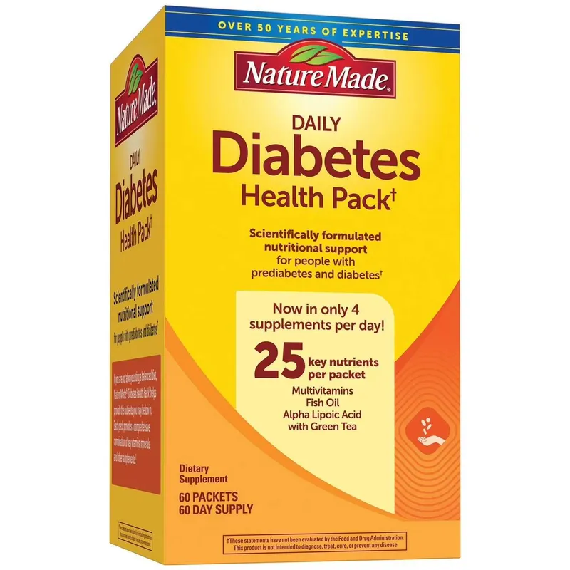 Диабет витамины 60 порций Nature Made Daily Diabetes Pack США