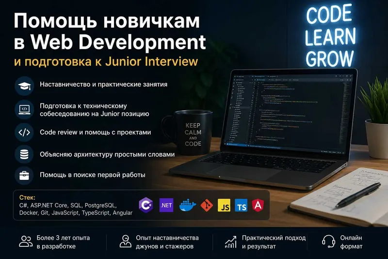 Помощь новичкам в Web Development и подготовка к Junior Interview