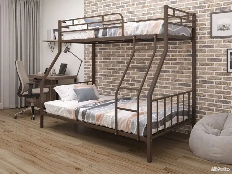 Двухъярусная кровать Loft krovat темир крават metal kalavat Лофт 3 Двухъярусная кровать Loft krovat темир крават metal kalavat Лофт 3