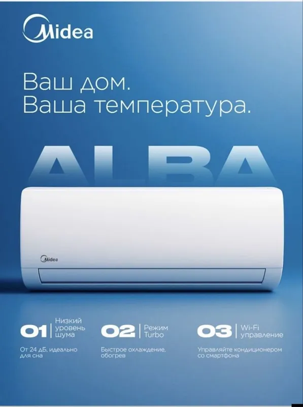 Кондиционер Midea 12 скидка co склада доставка бесплатно