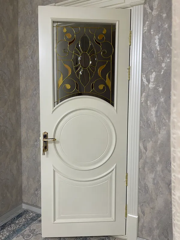 Premium MDF vitraj oynali ichki eshik (komplekt)