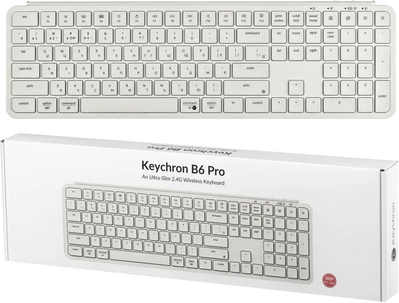 Русская Раскладка! Keychron B6 PRO (Аналог mx keys s) без подсветки — фото 1